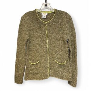 Talbots green cardigan sweater size M